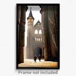 Pixel Art Poster - Dramatic Nunnery (8 Bit Psychedelic Trippy Video Game Print)