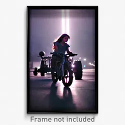 Pixel Art Poster - Dreary Wheels (8 Bit Psychedelic Trippy Video Game Print)