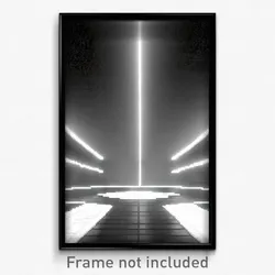 Pixel Art Poster - Colorless Arena (8 Bit Psychedelic Trippy Video Game Print)