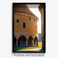 Pixel Art Poster - Famous Granary (8 Bit Psychedelic Trippy Video Game Print)