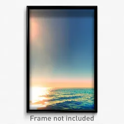 Pixel Art Poster - Sky Blue Ocean (8 Bit Psychedelic Trippy Video Game Print)