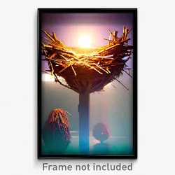 Pixel Art Poster - Famous Nest (8 Bit Psychedelic Trippy Weird Video Game Print)