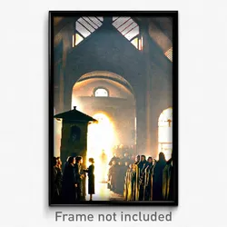 Pixel Art Poster - Busy Convent (8 Bit Psychedelic Trippy Video Game Print)