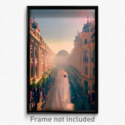Pixel Art Poster - Voluminous Thoroughfare (8 Bit Psychedelic Video Game Print)