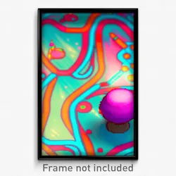 Pixel Art Poster - Glitchy Board Game (8 Bit Psychedelic Video Game Print)