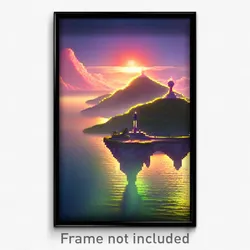 Pixel Art Poster - Terrific Isthmus (8 Bit Psychedelic Trippy Video Game Print)