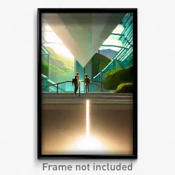 Pixel Art Poster - Glass Hills (8 Bit Psychedelic Trippy Weird Video Game Print)