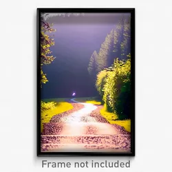 Pixel Art Poster - Peaceful Trail (8 Bit Psychedelic Trippy Video Game Print)