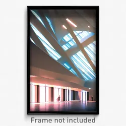Pixel Art Poster - Angelic Modern Architecture (8 Bit Video Game Print)