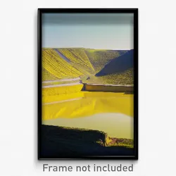 Pixel Art Poster - Yellow Reservoir (8 Bit Psychedelic Trippy Video Game Print)