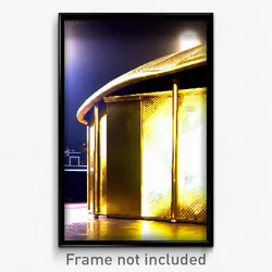 Pixel Art Poster - Golden Dugout (8 Bit Psychedelic Trippy Video Game Print)