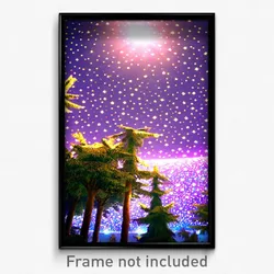 Pixel Art Poster - Starry Rookery (8 Bit Psychedelic Trippy Video Game Print)