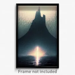 Pixel Art Poster - Dark Desolation (8 Bit Psychedelic Trippy Video Game Print)