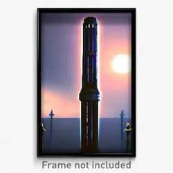 Pixel Art Poster - Extra Large Pallisade (8 Bit Psychedelic Video Game Print)