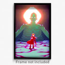 Pixel Art Poster - Monstrous Bedlam (8 Bit Psychedelic Trippy Video Game Print)