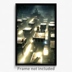 Pixel Art Poster - Dense Catacombs (8 Bit Psychedelic Trippy Video Game Print)