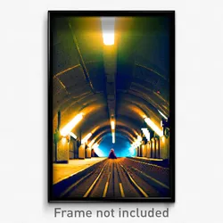 Pixel Art Poster - Underground Bivouac (8 Bit Psychedelic Video Game Print)