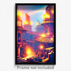 Pixel Art Poster - Tremendous Fief (8 Bit Psychedelic Trippy Video Game Print)