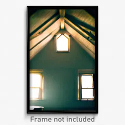 Pixel Art Poster - Lonely Attic (8 Bit Psychedelic Trippy Video Game Print)