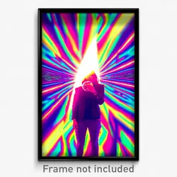 Pixel Art Poster - Kaleidoscopic Hold (8 Bit Psychedelic Video Game Print)