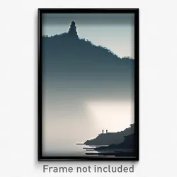 Pixel Art Poster - Bleak Promontory (8 Bit Psychedelic Trippy Video Game Print)