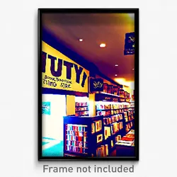 Pixel Art Poster - Nutty Book Store (8 Bit Psychedelic Trippy Video Game Print)