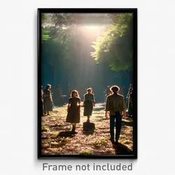 Pixel Art Poster - Peaceful Commune (8 Bit Psychedelic Trippy Video Game Print)