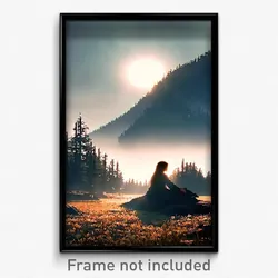 Pixel Art Poster - Silent Wilderness (8 Bit Psychedelic Trippy Video Game Print)