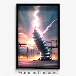 Pixel Art Poster - Steel Tornado (8 Bit Psychedelic Trippy Video Game Print)