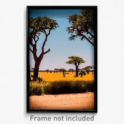 Pixel Art Poster - Pure Savannah (8 Bit Psychedelic Trippy Video Game Print)
