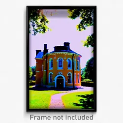 Pixel Art Poster - Round Rectory (8 Bit Psychedelic Trippy Video Game Print)