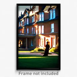 Pixel Art Poster - Attractive Rectory (8 Bit Psychedelic Video Game Print)