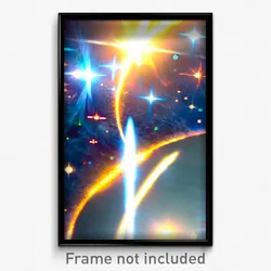 Pixel Art Poster - Animated Galaxy Battle (8 Bit Psychedelic Video Game Print)