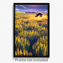 Pixel Art Poster - Buoyant Grassland (8 Bit Psychedelic Trippy Video Game Print)