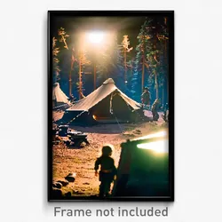 Pixel Art Poster - Complex Camp (8 Bit Psychedelic Trippy Video Game Print)