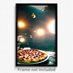 Pixel Art Poster - Gorgeous Pizza (8 Bit Psychedelic Trippy Video Game Print)