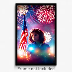 Pixel Art Poster - Imaginative Fourth Of July (8 Bit Video Game Print)