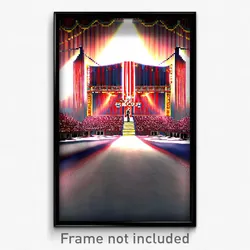 Pixel Art Poster - Huge Circus (8 Bit Psychedelic Trippy Weird Video Game Print)