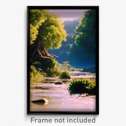Pixel Art Poster - Natural Bank (8 Bit Psychedelic Trippy Video Game Print)