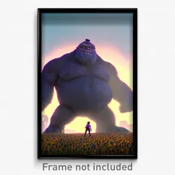 Pixel Art Poster - Gregarious Giant (8 Bit Psychedelic Trippy Video Game Print)