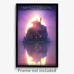 Pixel Art Poster - Terrific Oubliette (8 Bit Psychedelic Video Game Print)
