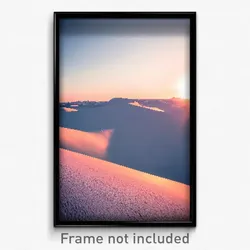 Pixel Art Poster - White Desert (8 Bit Psychedelic Trippy Video Game Print)
