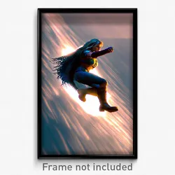 Pixel Art Poster - Watery Conquest (8 Bit Psychedelic Trippy Video Game Print)