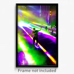Pixel Art Poster - Fluid Music Festival (8 Bit Psychedelic Video Game Print)
