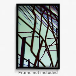 Pixel Art Poster - Wire Frame Glitchy Bedlam (8 Bit Video Game Print)