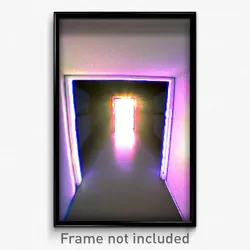 Pixel Art Poster - Bright Trapdoor (8 Bit Psychedelic Trippy Video Game Print)