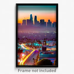 Pixel Art Poster - Pure Los Angeles (8 Bit Psychedelic Trippy Video Game Print)