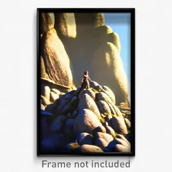 Pixel Art Poster - Tall Rock (8 Bit Psychedelic Trippy Weird Video Game Print)
