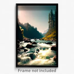 Pixel Art Poster - Impeccable Stream (8 Bit Psychedelic Trippy Video Game Print)
