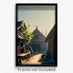 Pixel Art Poster - Humble Stable (8 Bit Psychedelic Trippy Video Game Print)